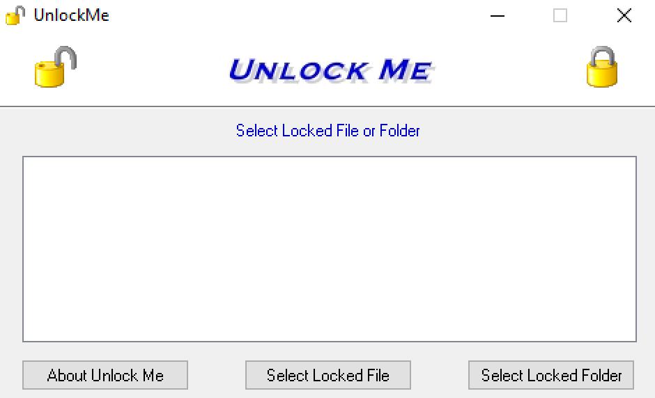 UnlockMe main screen