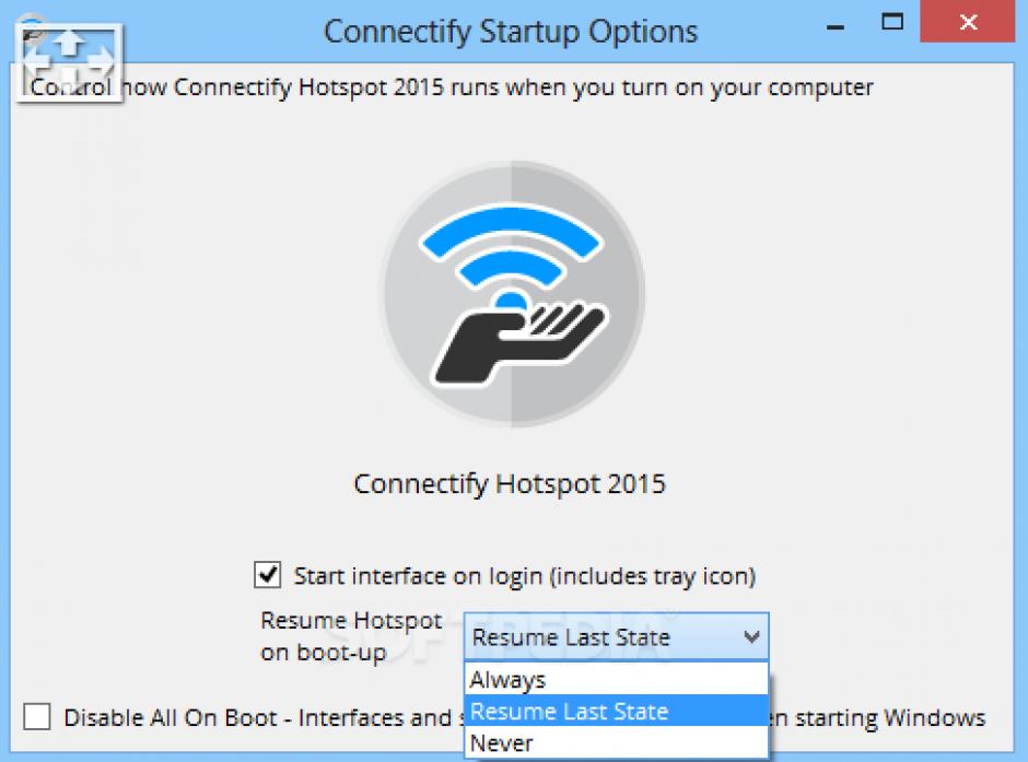 Connectify Hotspot 2020 main screen