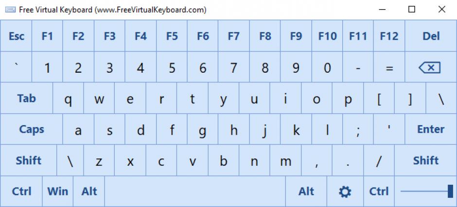 Free Virtual Keyboard main screen