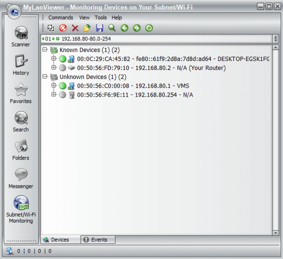 screenshot of program