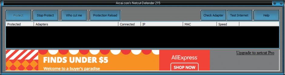 netCut Defender main screen