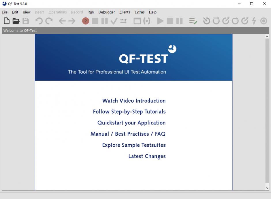 QF-Test main screen