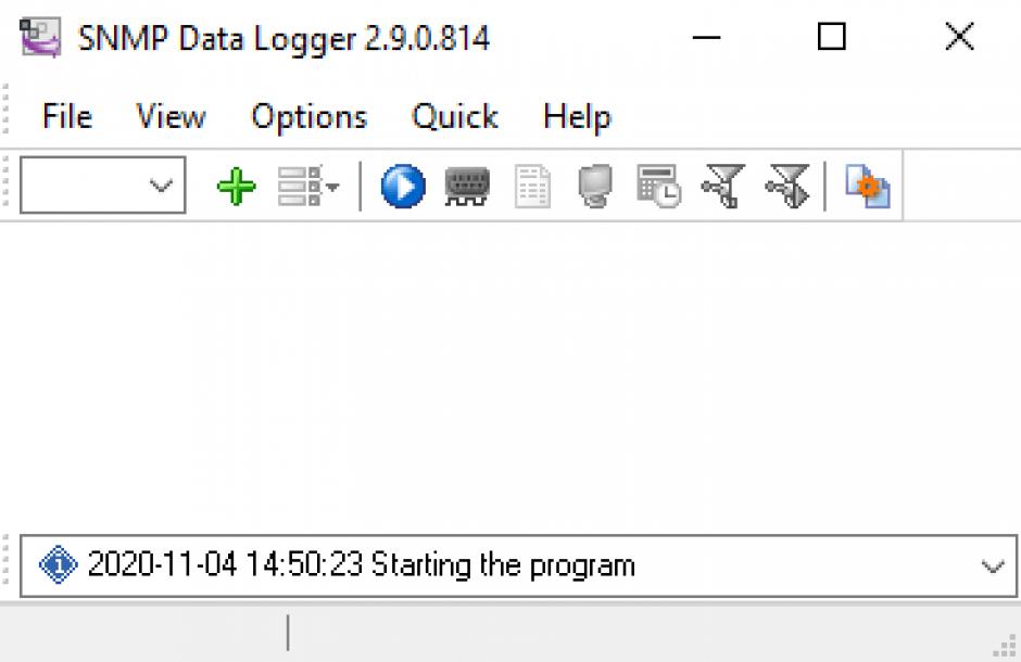 SNMP Data Logger main screen