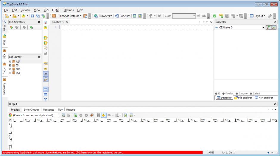 screenshot of program