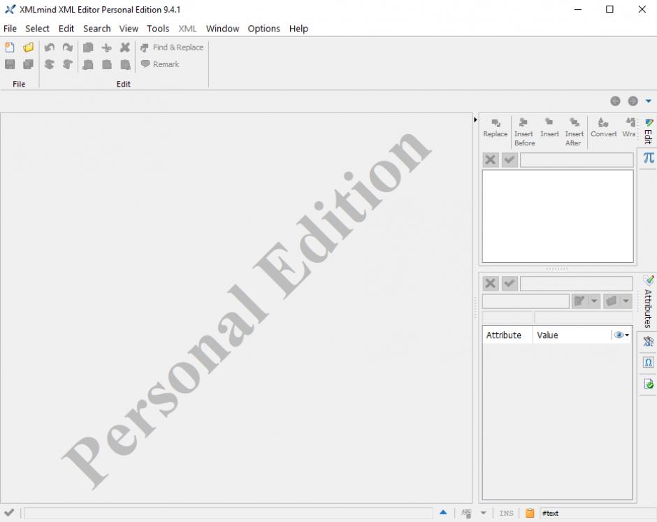 XMLmind XML Editor main screen
