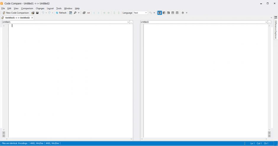 Devart Code Compare main screen