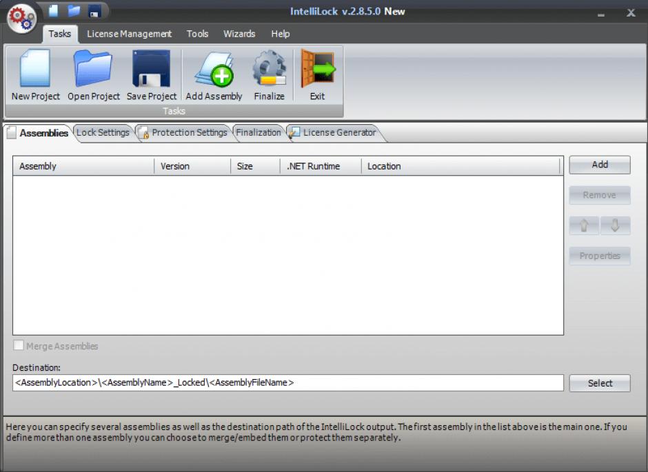 IntelliLock main screen