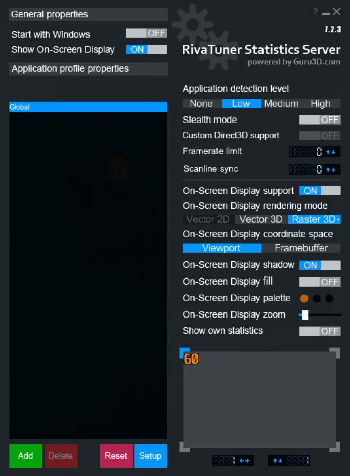 uninstall riva tuner statistics server