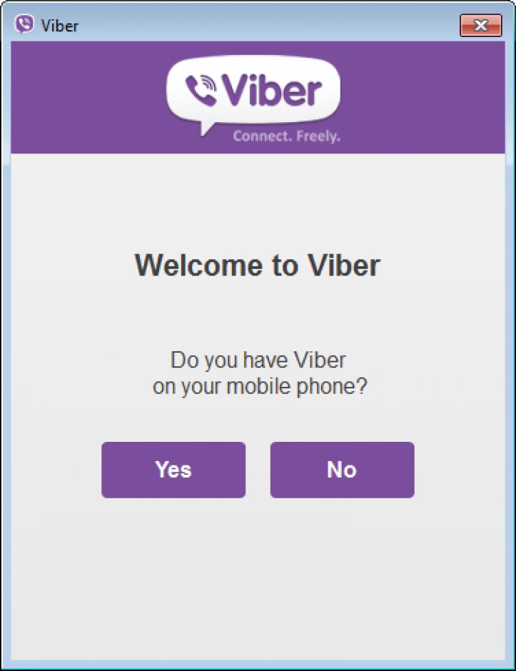 Viber main screen