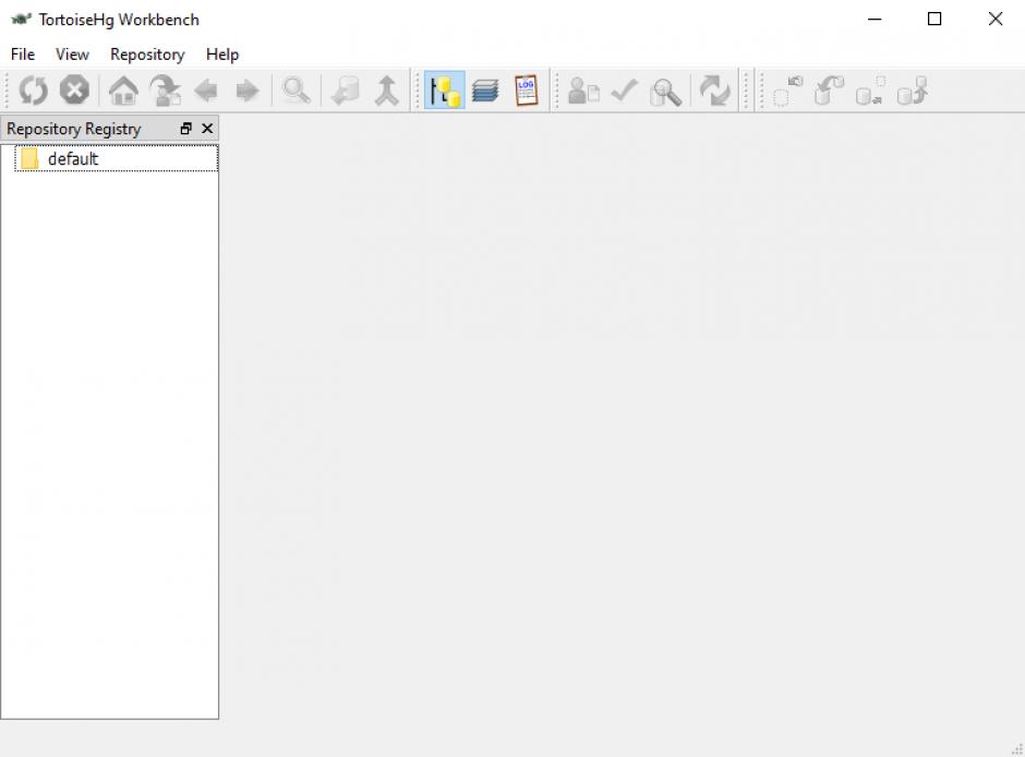 TortoiseHg main screen
