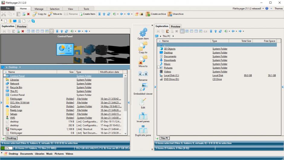 screenshot of program