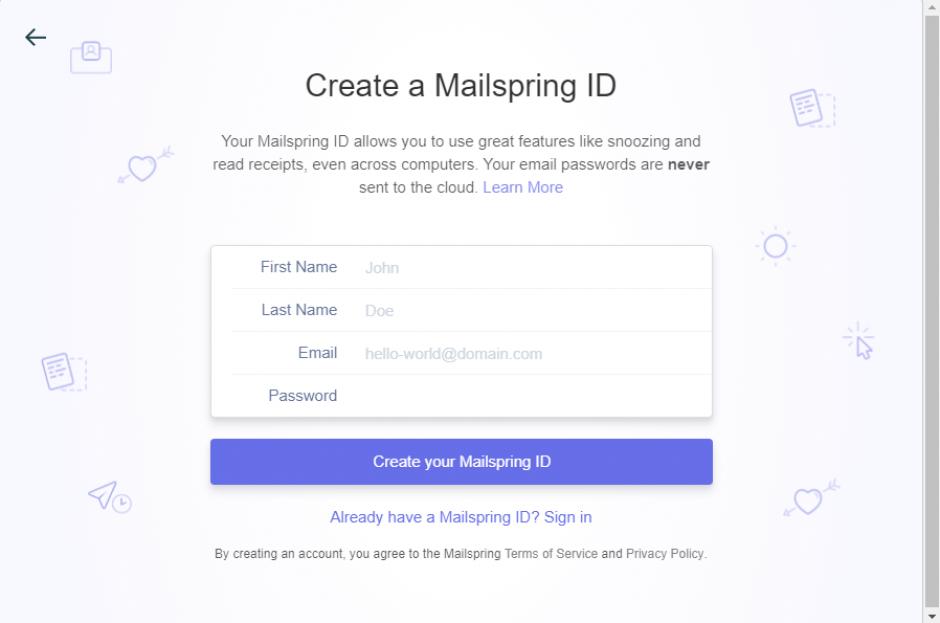 Mailspring main screen