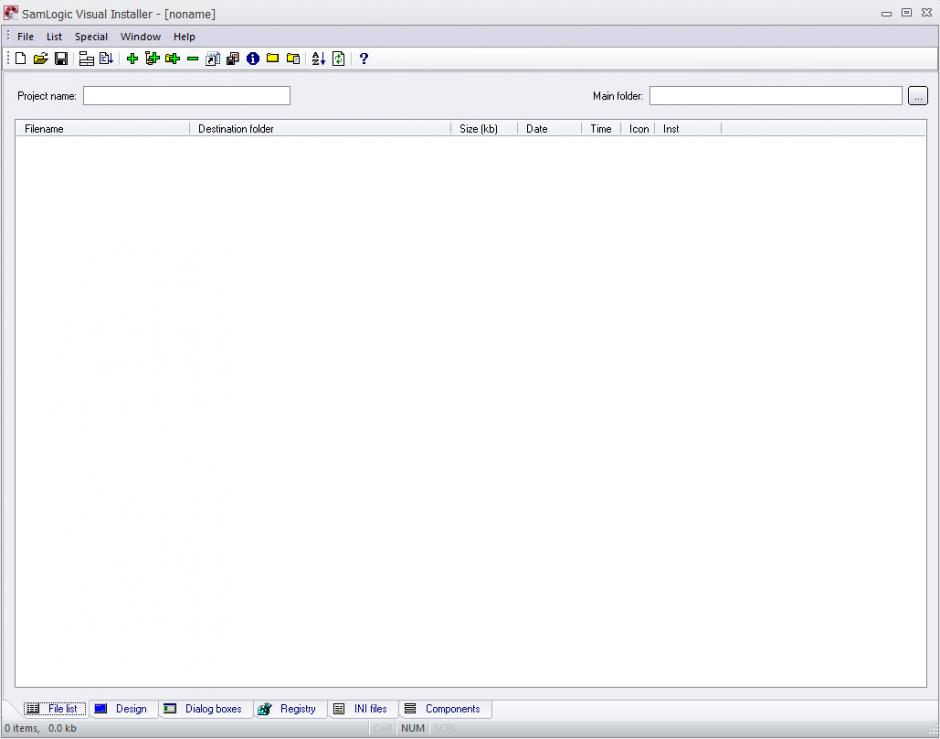 SamLogic Visual Installer main screen