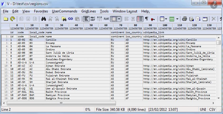 screenshot of program