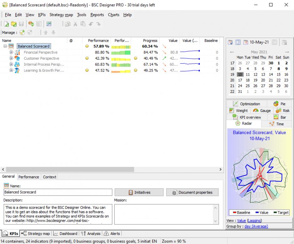 screenshot of program