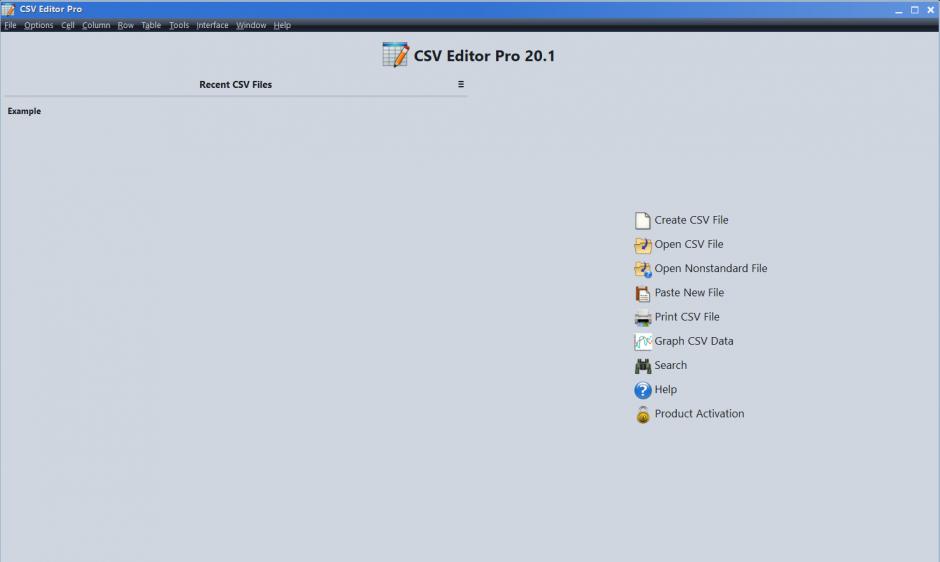 CSV Editor Pro main screen