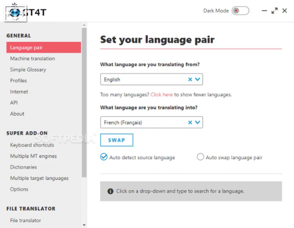 GT4T File Translator main screen