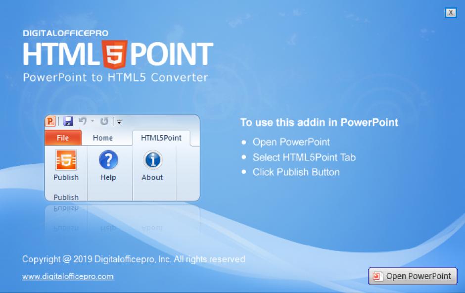 HTML5Point main screen