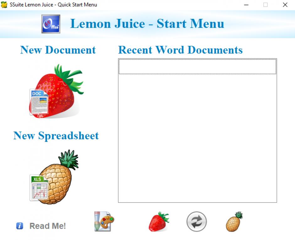 SSuite Office Lemon Juice main screen
