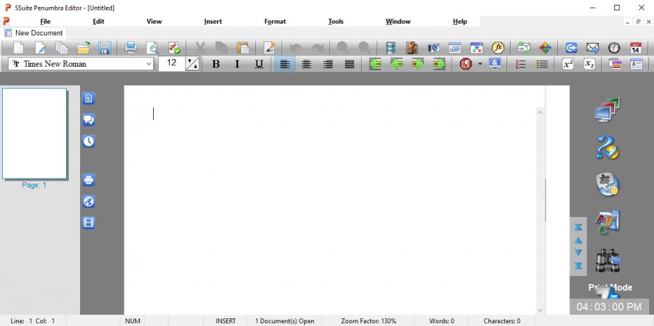 SSuite Penumbra Editor main screen