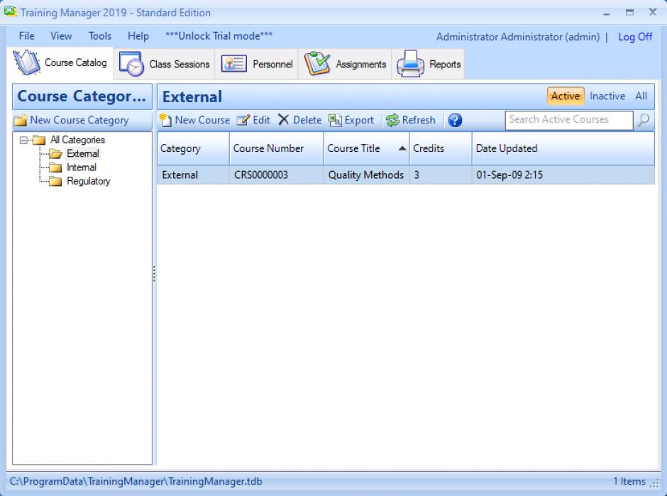 screenshot of program