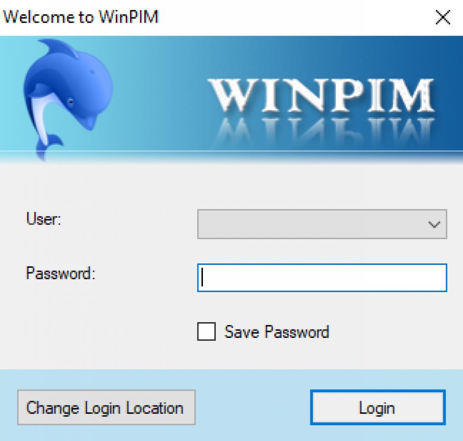 WinPIM Personal main screen