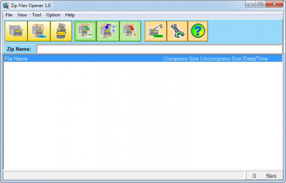 screenshot of program