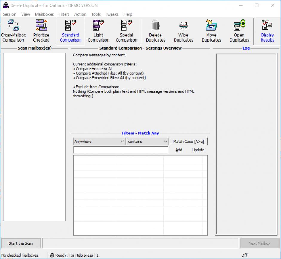 screenshot of program