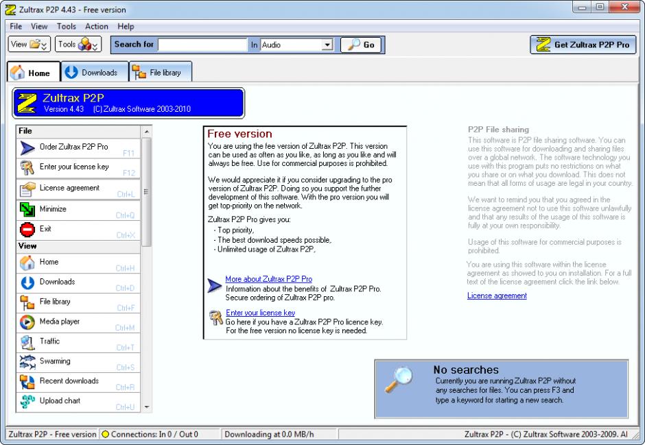 screenshot of program