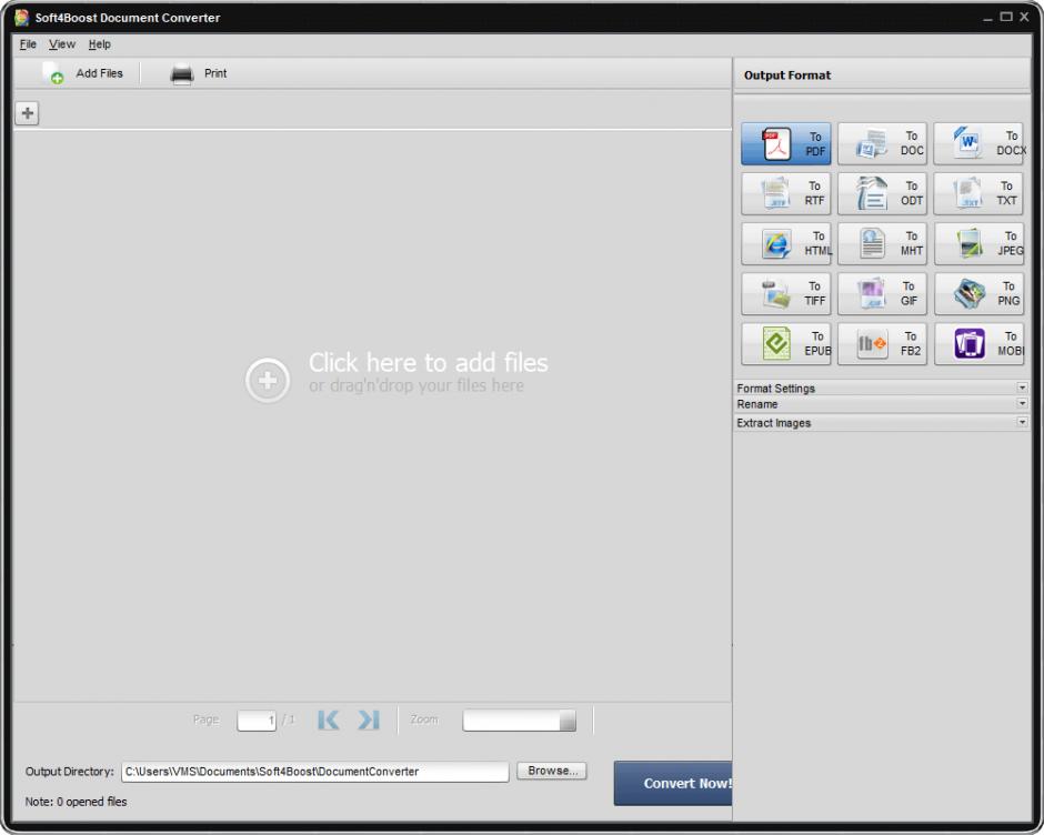 Soft4Boost Document Converter main screen