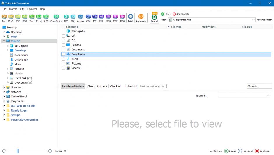 screenshot of program