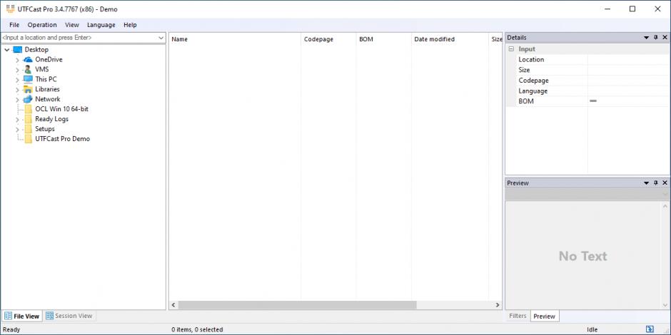 screenshot of program