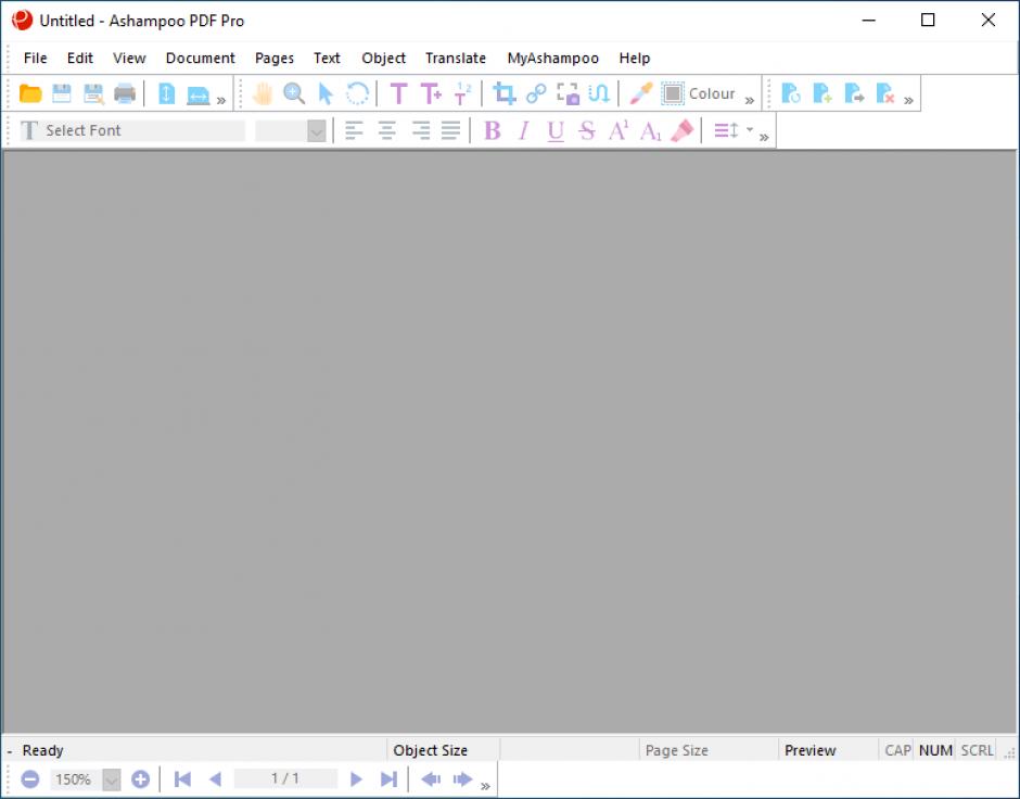 Ashampoo PDF Pro main screen