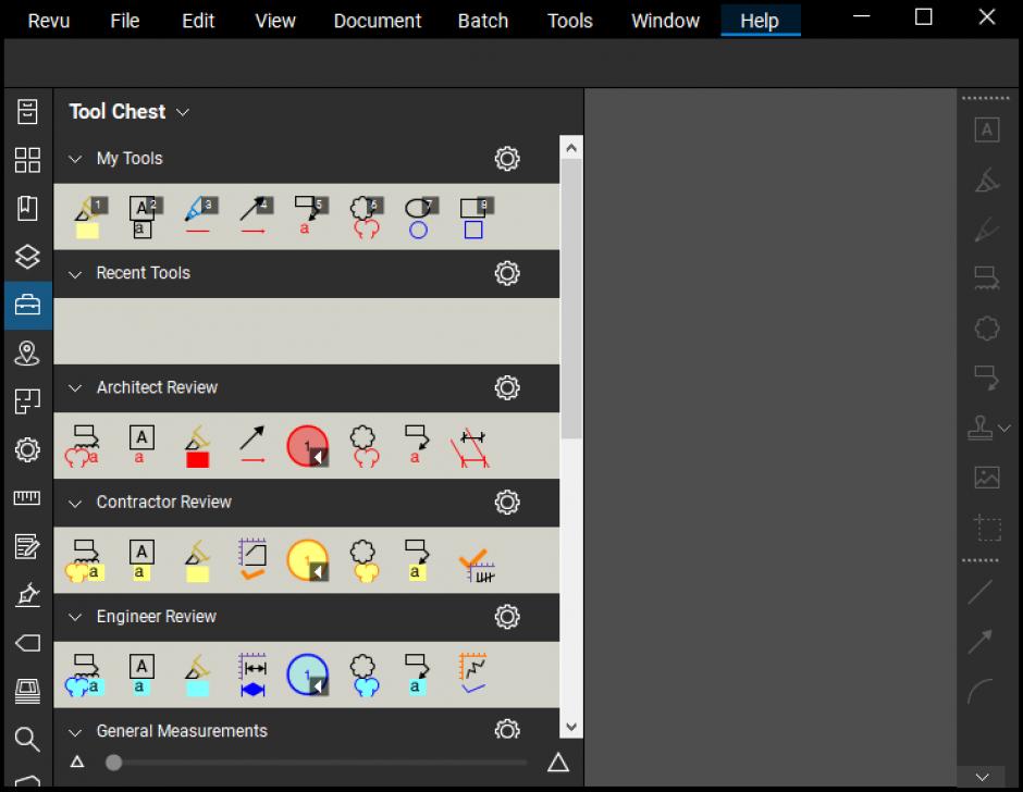 Bluebeam Revu Extreme main screen