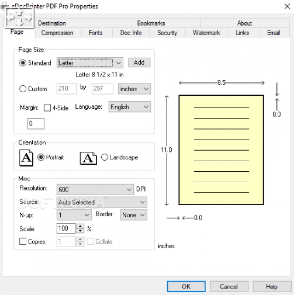 eDocPrinter PDF Pro main screen