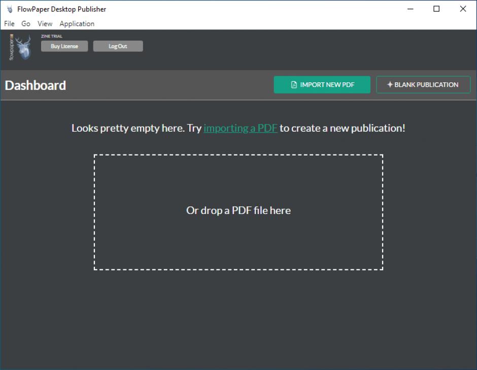 FlowPaper Desktop Publisher main screen