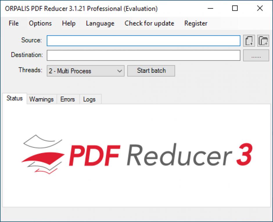 ORPALIS PDF Reducer Pro main screen