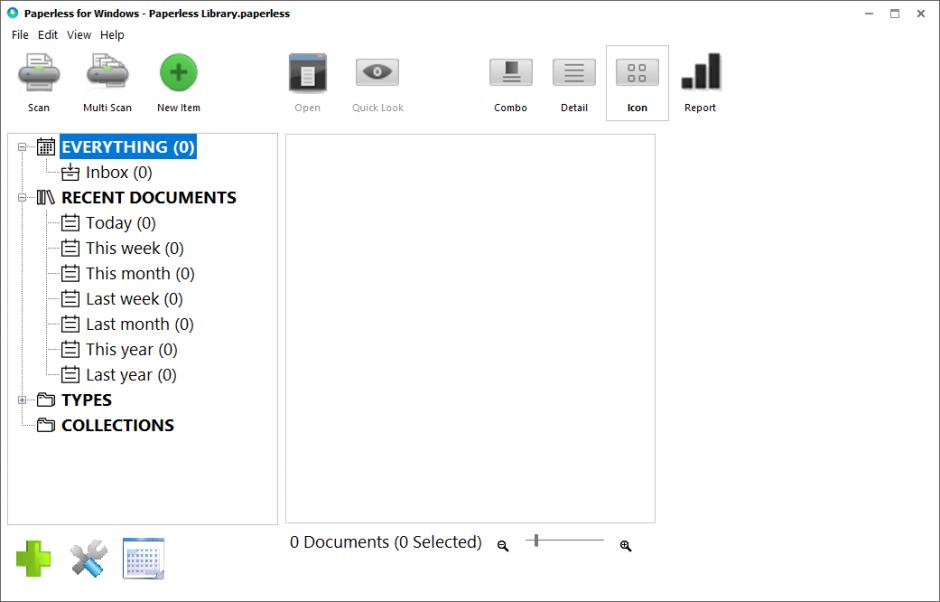 Paperless for Windows main screen