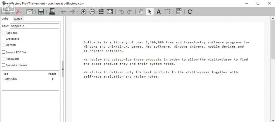 pdfFactory Pro main screen