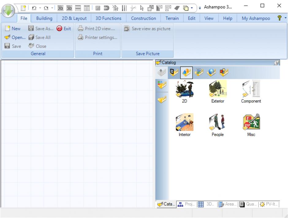 Ashampoo 3D CAD Professional main screen