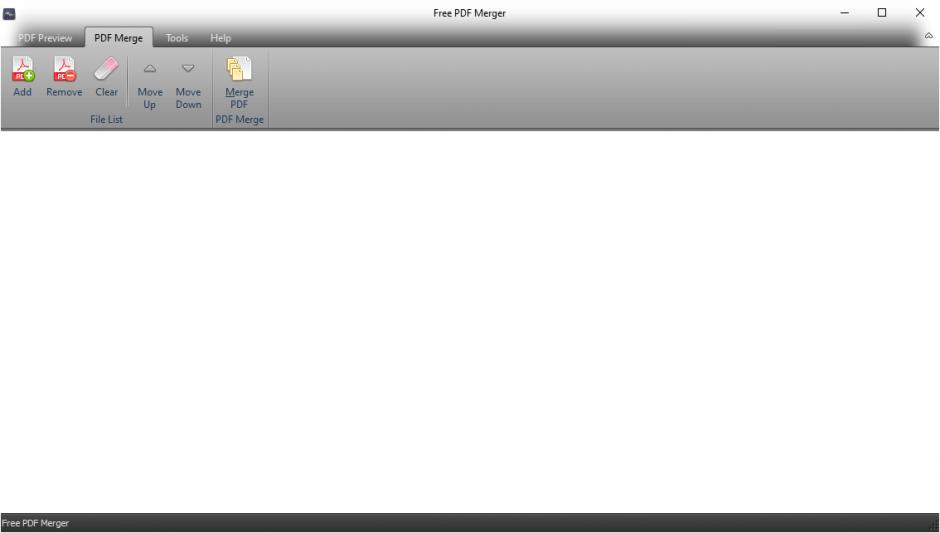 Free PDF Merger main screen
