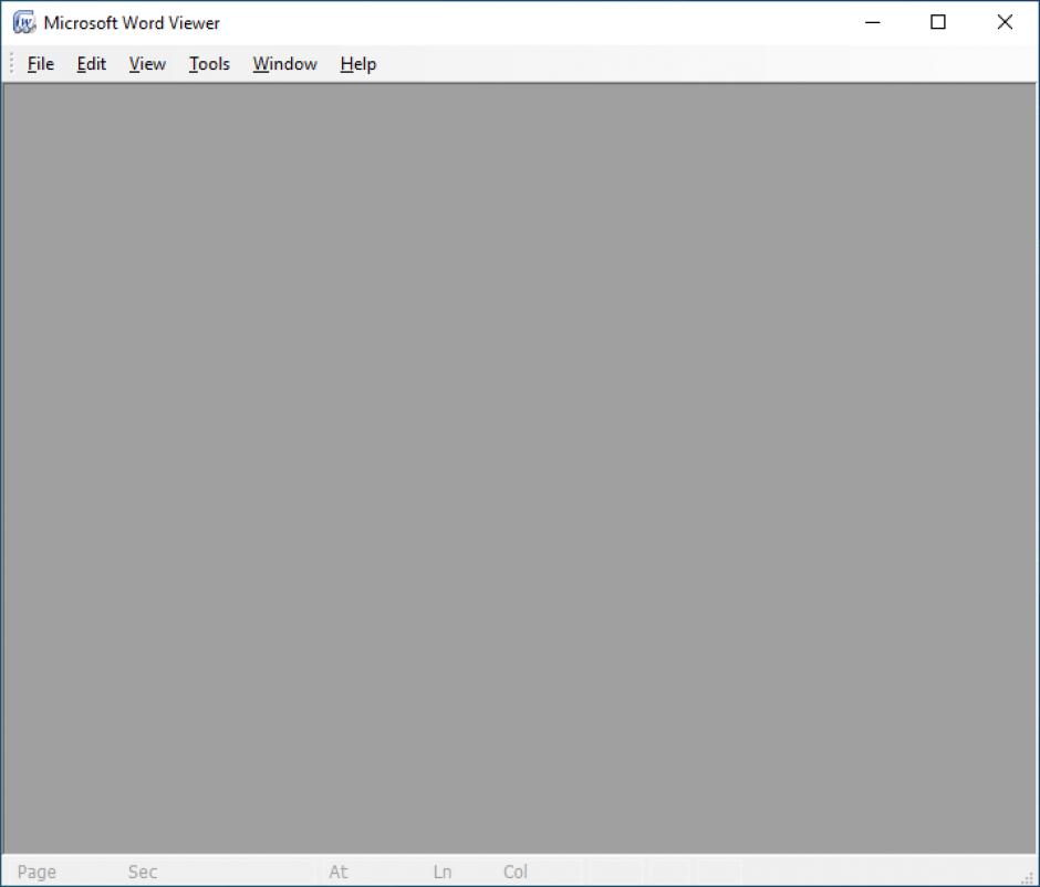 Microsoft Office Word Viewer main screen