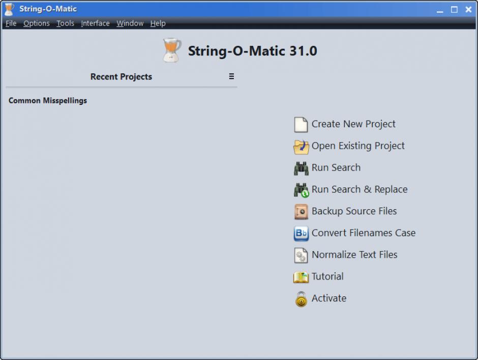 String-O-Matic main screen