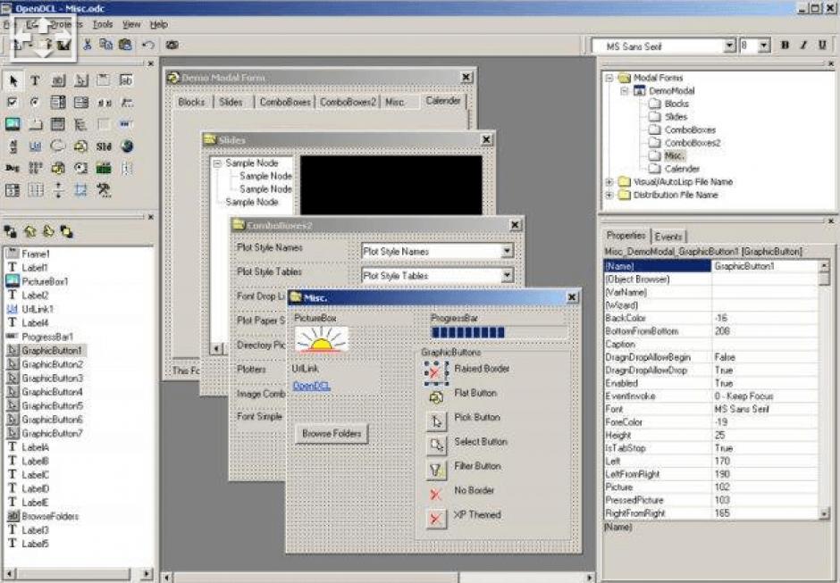 screenshot of program