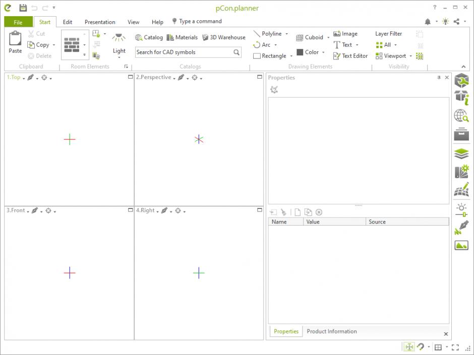 pCon.planner STD main screen