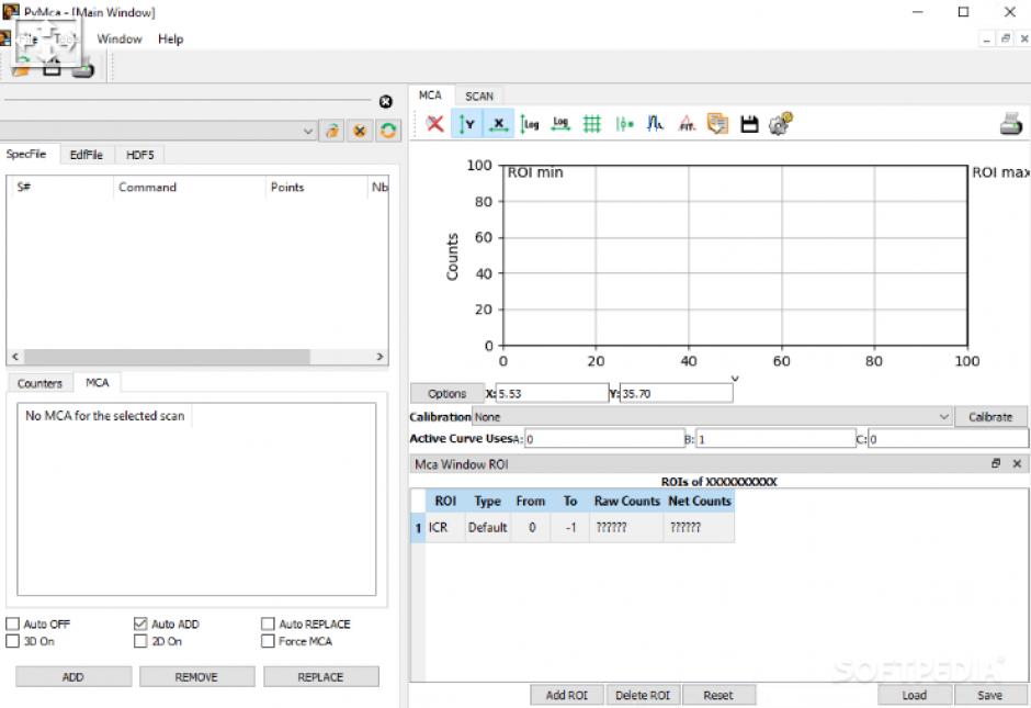 PyMca main screen