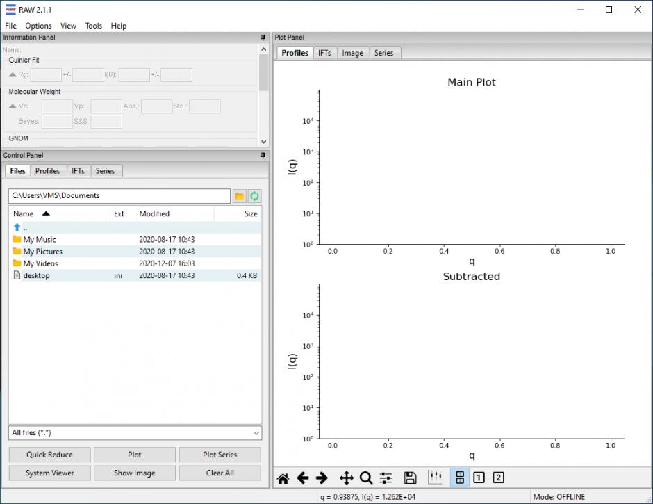 screenshot of program