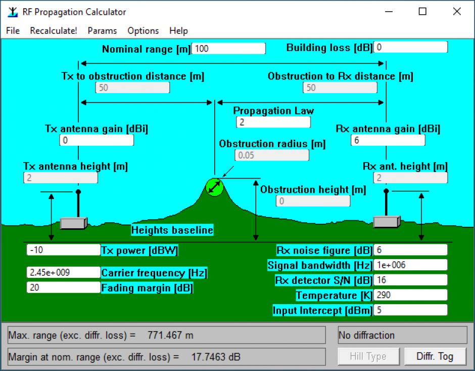 RFProp main screen