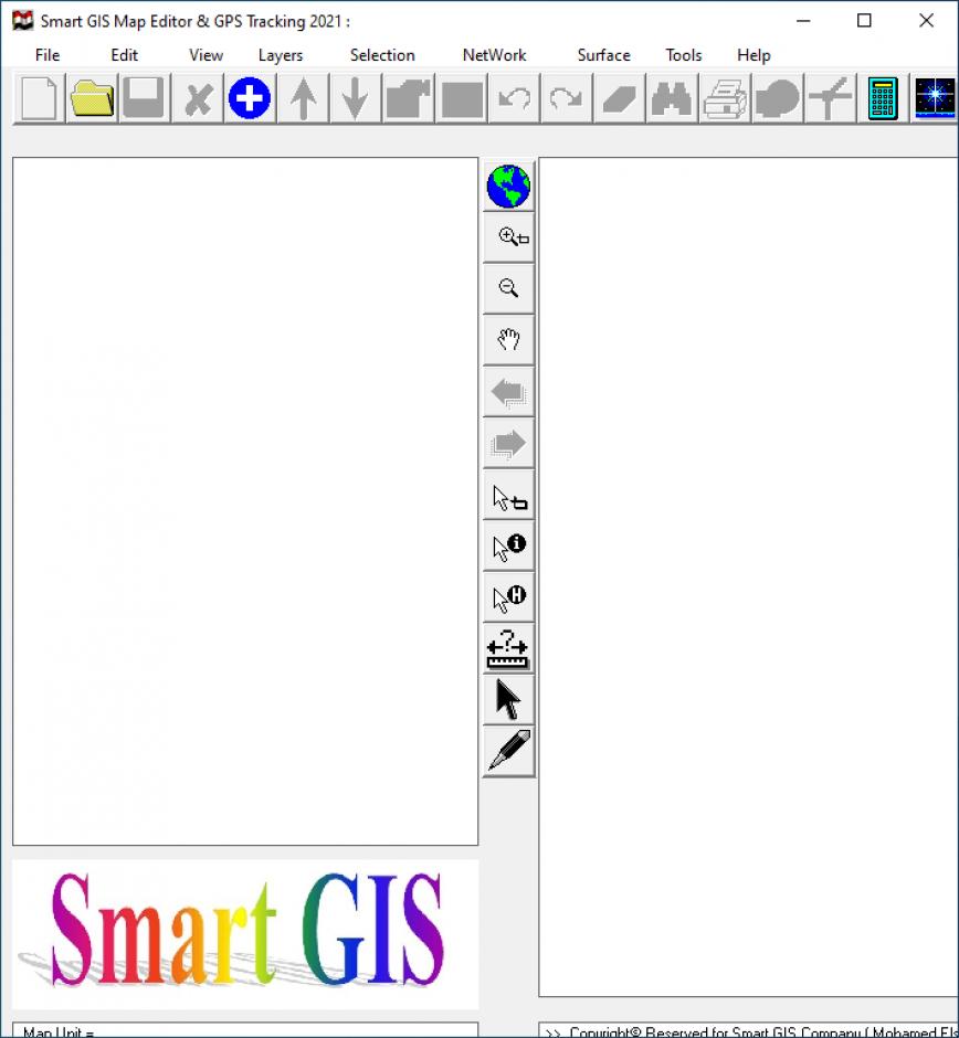 Smart GIS 2020 main screen