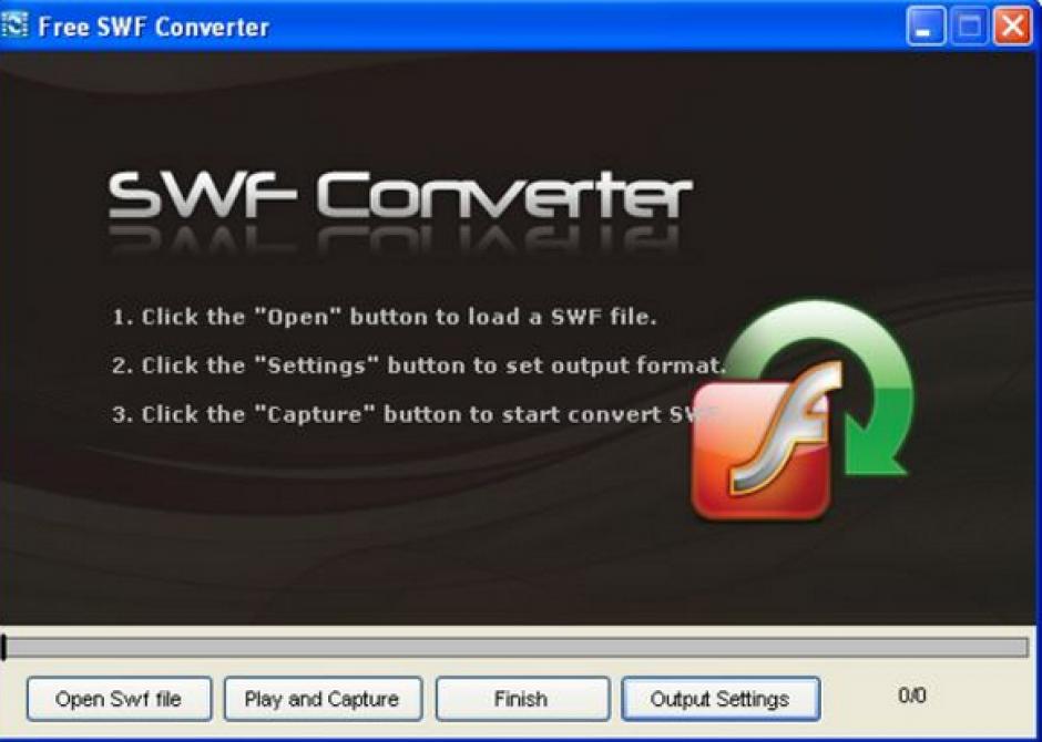 Free SWF Converter main screen